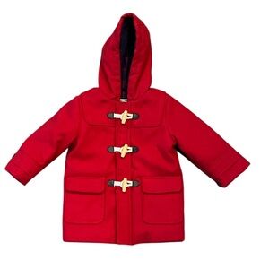 Kids JoJo Mama Bebe Vibrant Red 18-24 Month Toggle Jacket with Zipper